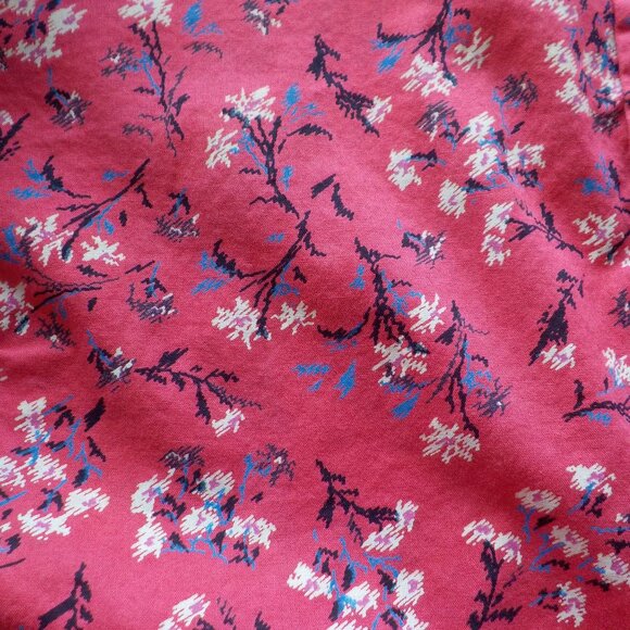 US Polo Blouse - Pink Floral - 100% Cotton - Vintage - Large (536) - Picture 6 of 6